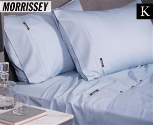 Morrissey Bamboo Luxe Cotton King Bed Sheet Set - Soft Blue