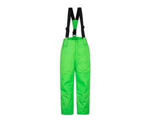 Mountain Warehouse Boys Ski Pants Snow proof and Integrated Snow Gaiters - Green