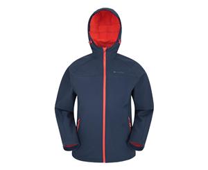 Mountain Warehouse Mens Softshell Jacket with Windproof and Water Resistant - Navy