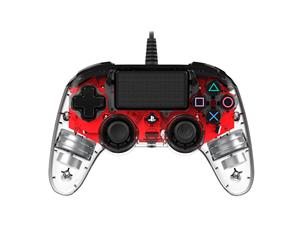 Nacon Compact Wired Illuminated Light Edition Controller (Red) PS4