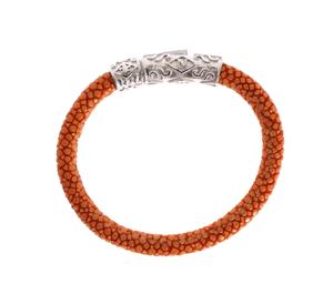 Nialaya Orange Stingray 925 Bracelet