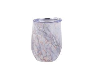 Oasis Double Wall Insulated Wine Tumbler 330ml Silver Quartz