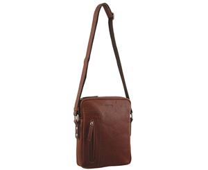Pierre Cardin Rustic Leather Ipad Bag (PC2794) - Chestnut