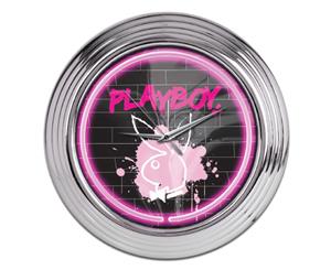 PlayBoy GLASS NEON Clock