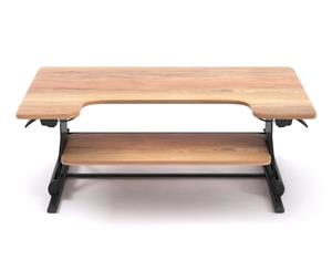 Pop_top Stand-up Height Adjustable Desk [pop top] - natural wood