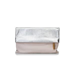 Pre-Loved Fendi Bicolor Fold-Over Clutch Bag