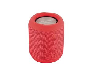Promate BOMBA.RED 7W Bluetooth Speaker with AUX USB and MicroSD Playback FM Radio Handsfree and TWS Function. IPX6 Water Resistant. Red Colour