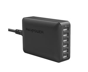 Ravpower 60W 12A 6 USB Port Wall Charger Charging Station AC Power Adapter AU