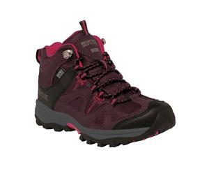 Regatta Great Outdoors Childrens/Kids Gatlin Mid Cut Walking Boots (Purple/Fig Vivacious) - RG2291
