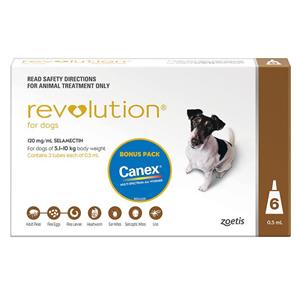 Revolution for Dogs Brown 5.1 - 10 kg 6 pack