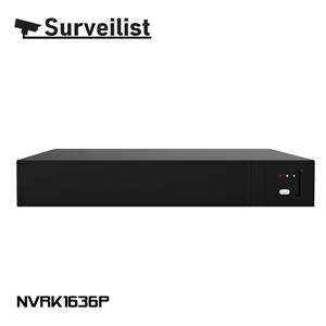 SURVEILIST (NVRK1636P) 16CH H.265 POE NVR(16CH POE 25CH Max. Input)