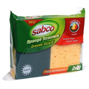 Sabco Grease Guard Sponge Scourers - 2 Pack