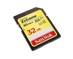 Sandisk Extreme SDHC UHS-I U3 Class 10 32GB upto 90MB/s (SDSDXVE-032G)