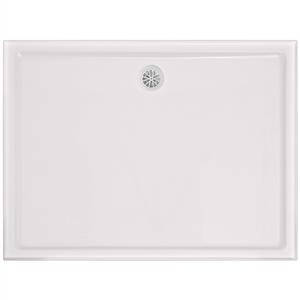 Showerline 1200 x 900mm White 4 Way Shower Base With Rear Outlet