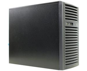 Supermicro mATX Mini-Tower Chassis 4x 3.5" Internal HDD Bay 90 degree rotatable 2x 5.25" Bay 2x Front USB3.0 400W Gold Efficiency Power Supply W