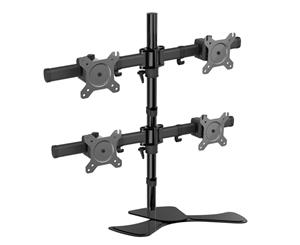 Vision Mounts Four Screen Adjustable Desk Bracket Free Standing Monitor Stand
