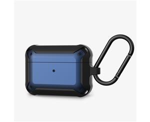 WIWU APC004 Airpods Pro Case TPU+PC Waterproof Protective Cover Case for Apple Airpods Pro-Black&blue