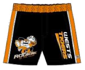 Wests Tigers NRL Infants Cotton Rookie Shorts Size 0