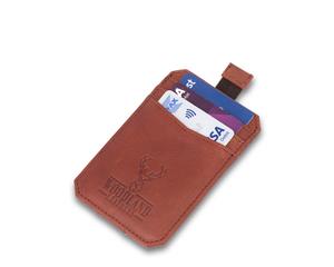 Woodland Leather Tan Pull Tab Credit Card 3.1" RFID Wallet