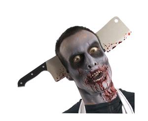 Zombie Cleaver Through Head Halloween Costume Accessory