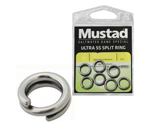 10 x Packets of Mustad Ultra Stainless Steel Fishing Split Rings For Fishing Lures - Size 7