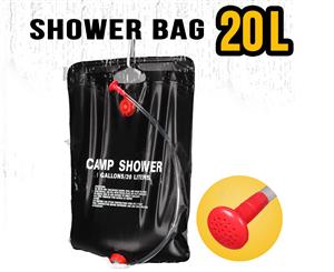 20L Outdoor Camping Solar Heated Water Pipe Camp Solar Shower Bag Portable Bag