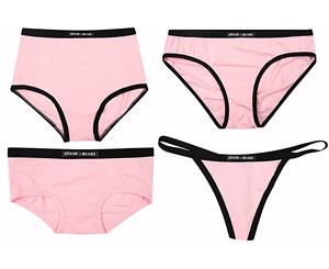 4 Pack Frank and Beans Underwear Womens S M L XL XXL Franks Sample Set - Light Pink