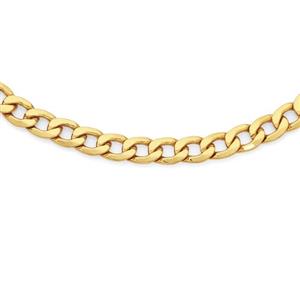 9ct Gold on Silver 50cm Curb Chain
