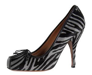 ALAA Women's Zebra Stripe Heel - Grey