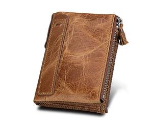 Acelure Leather Organ Card Holder Wallet - Black