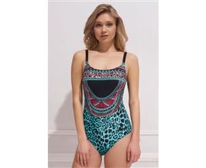 Aqua Perla-Womens-Exotic- Printed - SPF50+ - One Piece Swimwear