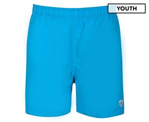 Arena Boys' Fundamentals Boxer Swim Shorts - Turquoise/White