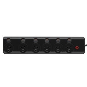 Arlec Individually Switched Surge Protected 6 Outlet Powerboard