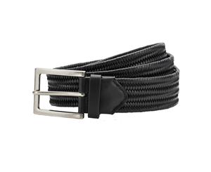 Asquith & Fox Mens Leather Braid Belt (Black) - RW6196
