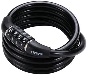 BBB BBL-65 Quickcode Coil Cable Bike Lock - 1.2mt x 8mm Black Combination Lock