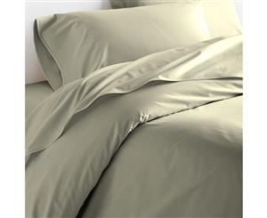 Balmain 1000 Thread Count Hotel Grade Bamboo Cotton Quilt Cover Pillowcases Set - Queen - Dove