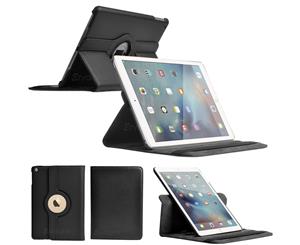 Black 360Rotating Smart Wake up Flip Leather Case Cover for New Apple iPad 9.7" 2017