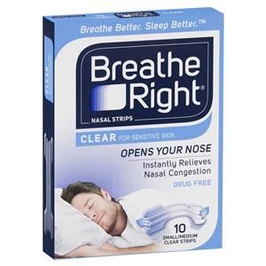 Breathe Right Clear Regular Nasal Congestion Strips 10