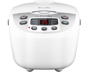 Breville 900W The Rice Box 10 Cup Programmable Cooker White BRC460
