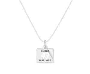 Bubba Wallace Diamond Pendant Necklace For Women In Sterling Silver Design by BIXLER - Sterling Silver