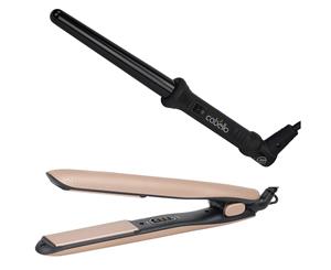 Cabello Silk Smooth Styler (Gold) + Tapered Curling Iron