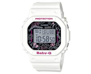 Casio Baby-G Women's 40mm BGD560SK-7D Resin Watch - White/Black Graffiti