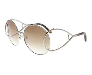 Chlo Women's CE706S Round Sunglasses - Silver/Brown