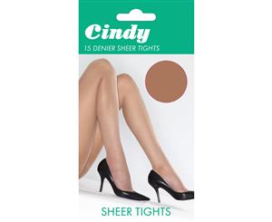 Cindy Womens/Ladies 15 Denier Sheer Tights (1 Pair) (American Tan) - LW111