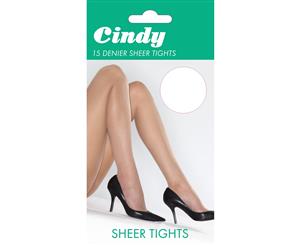Cindy Womens/Ladies 15 Denier Sheer Tights (1 Pair) (White) - LW111