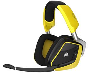 Corsair Gaming VOID PRO RGB (CA-9011150-AP) Yellow Wireless Dolby 7.1 SE Premium Gaming Headset