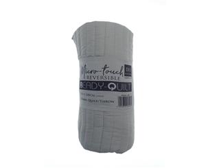 Country Club Reversible Ready Quilt Grey