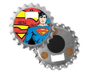 DC Comics Batman or Superman 3-in-1 Fridge Magnet Bottle Opener - Superman
