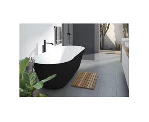 Decina Elinea 1500mm Freestanding Bath Black/ White EL1500B