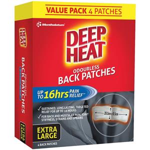 Deep Heat Extra Large Back Patches 4 Pack Exclusive